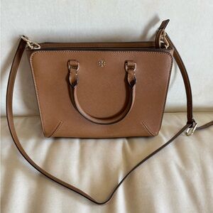 Tory Burch Saffiano Brown Leather Bag